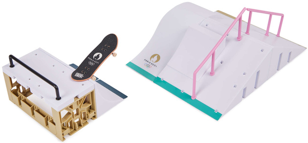 Tech Deck zestaw fingerboards Rampy Aurelien's Ramp, Shane's Ramp, Sky's Ramp + kolorowe deskorolki kolekcjonerske