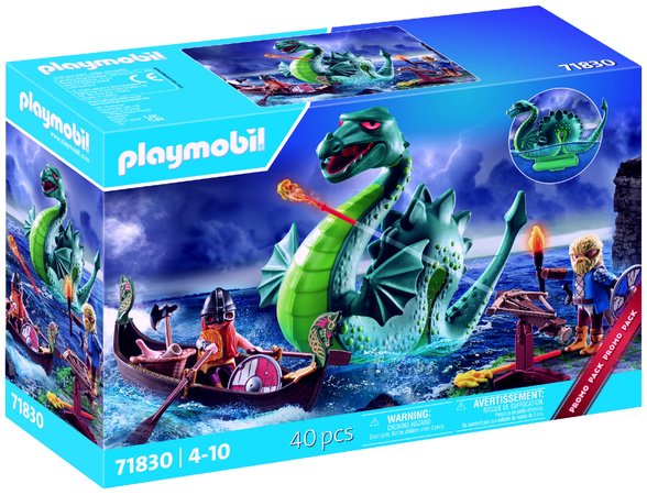 Playmobil Zestaw Wiking z morskim potworem 40 elementów