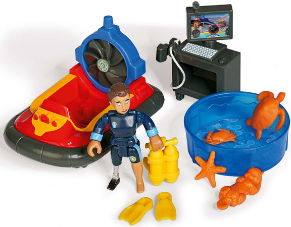 OUTLET Strażak Sam Stacja oceaniczna ratunkowa + figurka Jodie i ponton WYBRAKOWANY