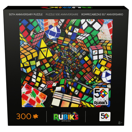 Oryginalna Kostka Rubika Rubik's Classic (kostka + breloczek) + Puzzle Kostka Rubika Rubik's Cube 50-lecie 300 Elementów