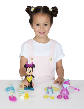 Disney Myszka Minnie Mini Lalka Plażowa + szafa stroje