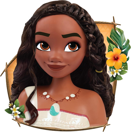 Lalka Głowa do czesania i stylizacji włosów Księżniczka Disney Vaiana 2 Moana +akcesoria
