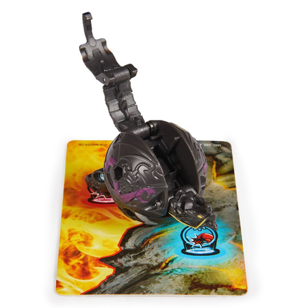 Bakugan Smoke Czarna figurka bitewna transformująca + karty