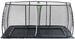 Trampolina ogrodowa naziemna Dynamic EXIT z siatką zabezpieczającą 244 x 427 cm czarna