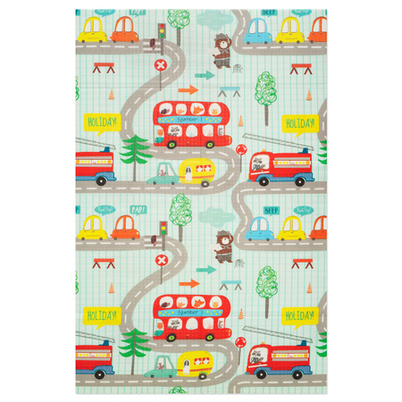 Humbi Dwustronna Składana Mata Edukacyjna z pianki XPE 120x180 Las Uliczki