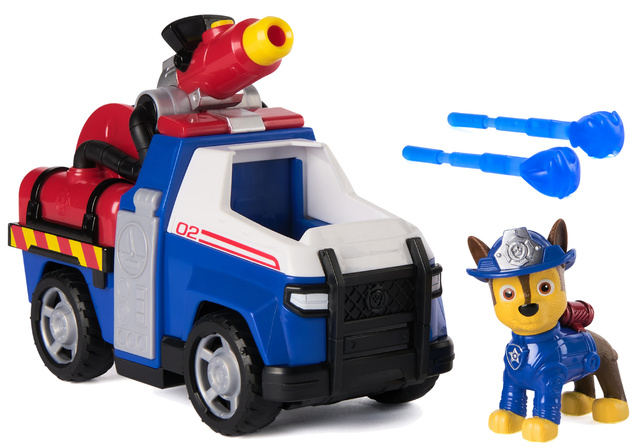 Psi Patrol Fire Rescue Pojazd z figurką Radiowóz policyjny Chase z pociskami wodnymi