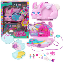 Polly Pocket Zestaw kompaktowy 2w1 Króliczki Baśniowe Królestwo minilalki figurki i akcesoria