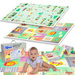 Mata Humbi Dwustronna Składana Edukacyjna z pianki XPE 120x180x0,8cm Zwierzątka, Literki, Cyferki Uliczki 