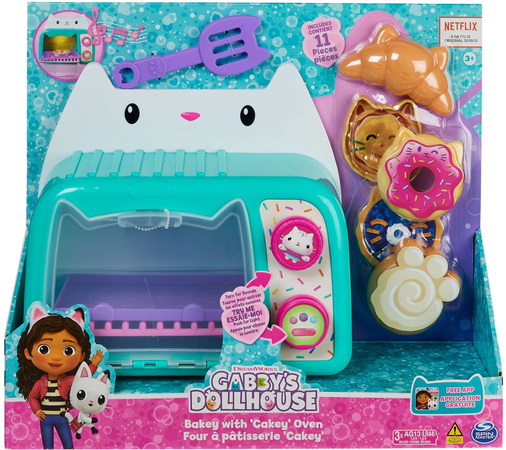 Koci Domek Gabi Zestaw kuchenny Mały zabawkowy Piekarnik Mikrofalówka + akcesoria 11 elementów Światło Dźwięk Gabby's Dollhouse
