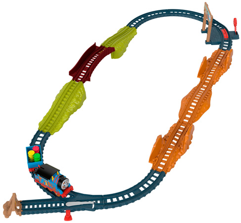 Zestaw Tomek i Przyjaciele Błotna Przygoda Tomka lokomotywa z napędem + tory