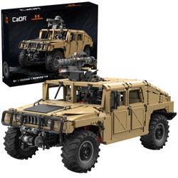 Klocki konstrukcyjne CaDA Duży samochód 53 cm wojskowy Humvee terenowy pojazd militarny Auto 3935 elementów