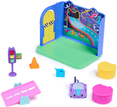 Koci Domek Gabi mały zestaw Ulica figurka Kocifura oraz kolorowa Karuzela figurka Tekturzątko + akcesoria i niespodzianki