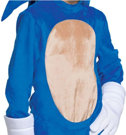 OUTLET Strój karnawałowy Sonic dla chłopca dziewczynki Jeż Kostium Przebranie 125-135 cm (7-8 lat) POWYSTAWOWY