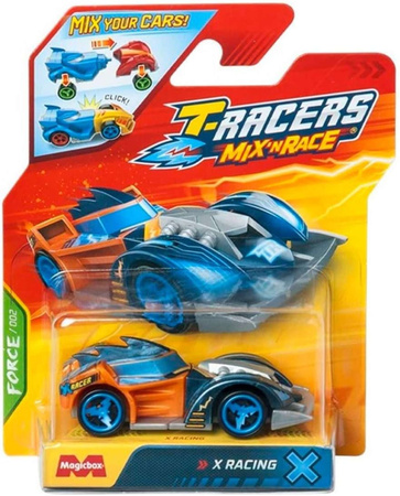 Zestaw 5 sztuk T-Racers Mix'N Race Samochodziki Wyścigowe autko mix