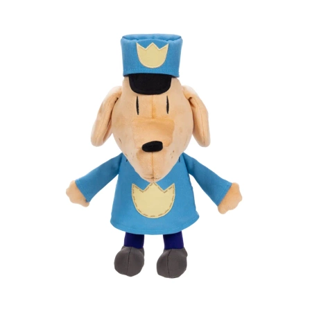 Dream Works Dog Man Interaktywna Maskotka z Piszczałką Pies Pluszak Policjant 26 cm