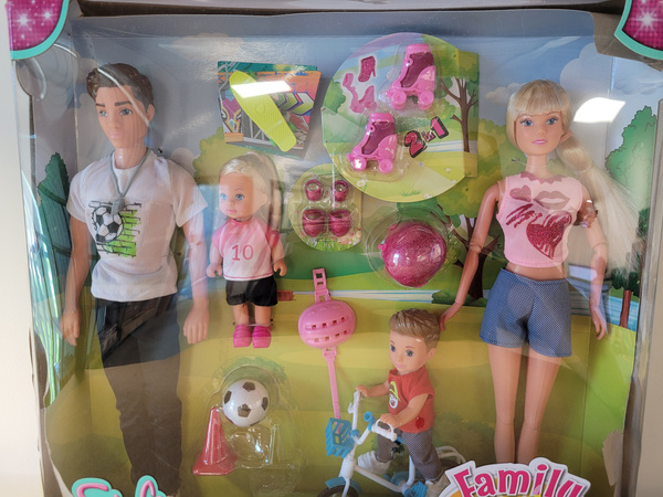 OUTLET Steffi Love Zestaw lalek rodzina sportowa Steffi, Kevin i dzieci WADLIWY