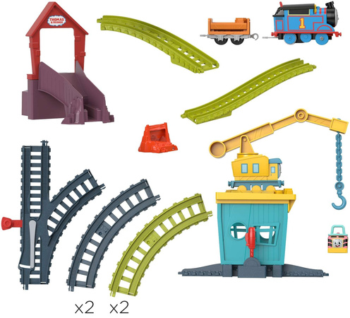 Tomek i Przyjaciele zestaw Tor z dźwigiem + lokomotywa