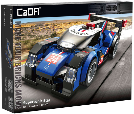 Klocki Konstrukcyjne CaDA zestaw samochodów: Night Flash, Velocity Hurricane, Triumph Legend, Supersonic Star 614 el.