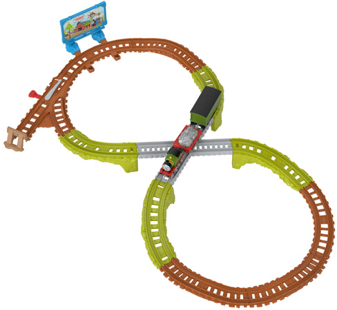 OUTLET Tomek i Przyjaciele Zestaw Torów Recyklingowy Bieg + lokomotywa Węchu 17 elementów USZKODZONE OPAKOWANIE