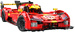 Klocki konstrukcyjne CaDA Zdalnie sterowany samochód 51 cm Auto wyścigowe Blazing Flame Pojazd 1518 elementów C63008W z napędem Power System