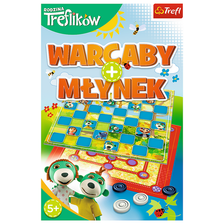 Gra Trefliki Warcaby + Młynek zestaw gier 01920 Trefl