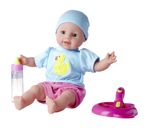 OUTLET Zestaw Bobas Laura głodna lalka 38 cm + smoczek, butelka i akcesoria do karmienia USZKODZONE OPAKOWANIE
