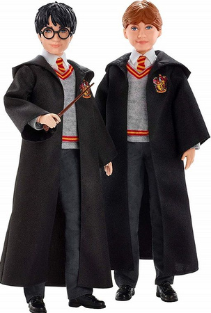 Lalka Harry Potter ruchoma figurka z różdżką i szatą Gryffindor Hogwart