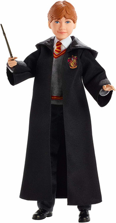 Harry Potter Lalka Ron Weasley ruchoma figurka z różdżką i szatą Gryffindor Hogwart