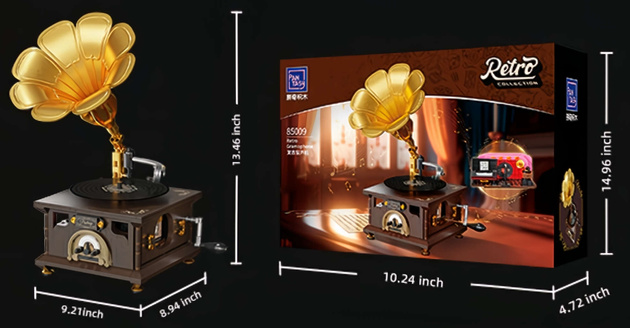 Klocki konstrukcyjne Pantasy Vintage Gramofon 662 elementy