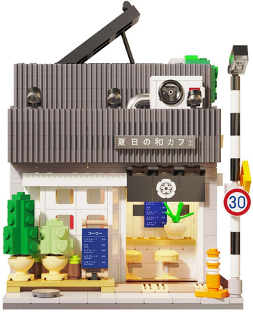 Klocki CaDA Japoński Sklep z Bułeczkami na parze Japanese Steamed Bun Shop + kawiarnia Summer Breeze Coffee Shop LED 2224 el.