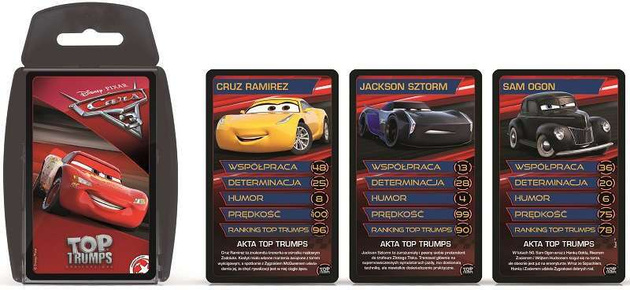 Cars Auta Disney Zdalnie sterowany Zygzak McQueen + Gratis gra karciana Top Trumps Cars 3