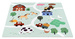 Mata podłogowa edukacyjna 180x90 Grube puzzle piankowe 18 szt. Humbi Farma Wieś Gospodarstwo Zwierzęta domowe