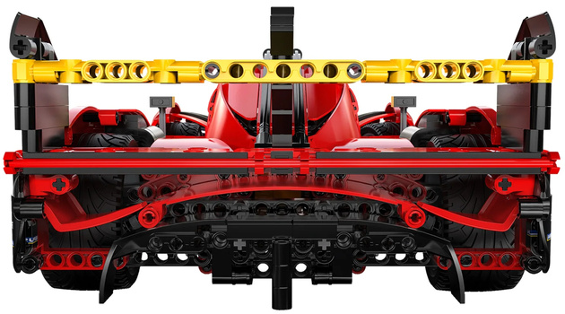 Klocki konstrukcyjne CaDA Samochód 51 cm auto wyścigowe czerwone Blazing Flame Pojazd 1518 elementów 1:10 C63008W