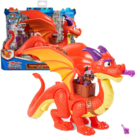 Psi Patrol Rescue Knights Rycerze Smok Sparks i figurka Claw