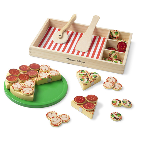 Zestaw Pizza Do Krojenia Na Rzep Zestaw Mały Kucharz Melissa & Doug 36 Akc.