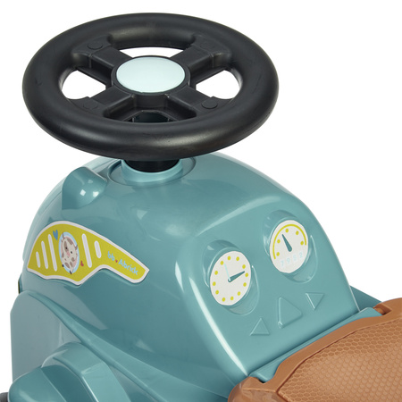 Abrick Zestaw Niebieski Traktor z przyczepką + Klocki Zwierzęta Krowa Owca