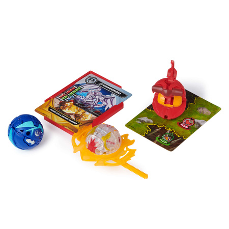 Zestaw Bakugan Battle Pack Gra strategiczna + Figurki Bruiser 2x Dragonoid Hammerhead Nillious