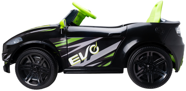 EVO Samochód dla dziecka auto na akumulator kabriolet cabrio czarny ze światłami i dźwiękami