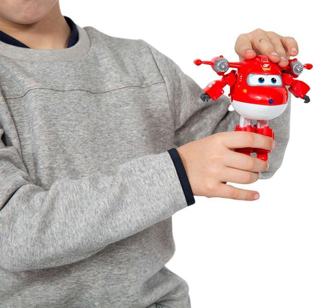 Super Wings Figurki Transformujące samolot robot Jerome (Lotek) i Jett (Dżetek)