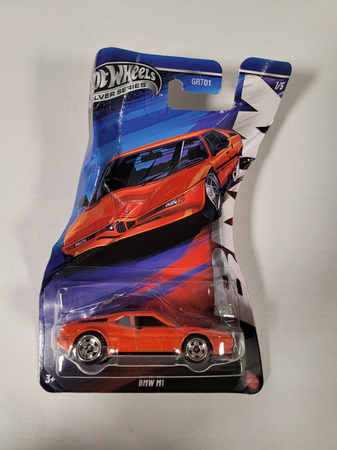 OUTLET Hot Wheels Silver auto BMW M1 Pojazd Osobowy Pomarańczowy Samochód USZKODZONE OPAKOWANIE