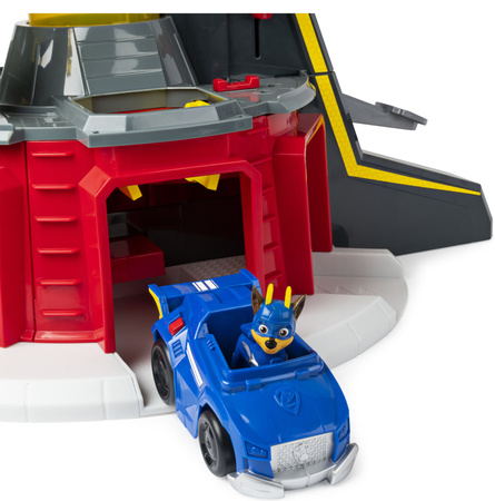 Psi Patrol Duża Wieża Baza + pojazd Chase z figurką Mighty Pups Kosmopieski wysokość 84 Cm