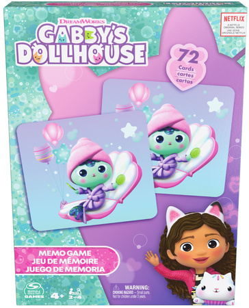 Gabby's Dollhouse Memo Koci Domek Gabi Gra Memory 72 karty postaci