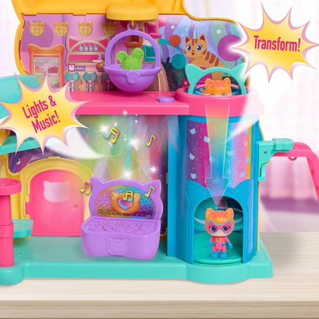 Disney Junior Superkoty Super Kitties Zestaw Plac zabaw Purr'n'Play + Figurki Kociaków Akcesoria Światło Dźwięk