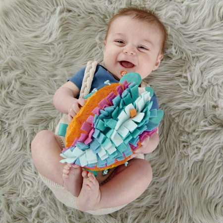 Sensoryczna maskotka przytulanka Jeż z dźwiękami + gryzak GRATIS