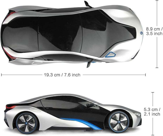 Zdalnie sterowane auto BMW i8 pojazd sportowy RC 6+ 1:24