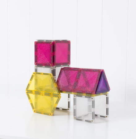 CONNETIX Glitter Unicorn Pack Kreatywne klocki magnetyczne z brokatem 56 elementów