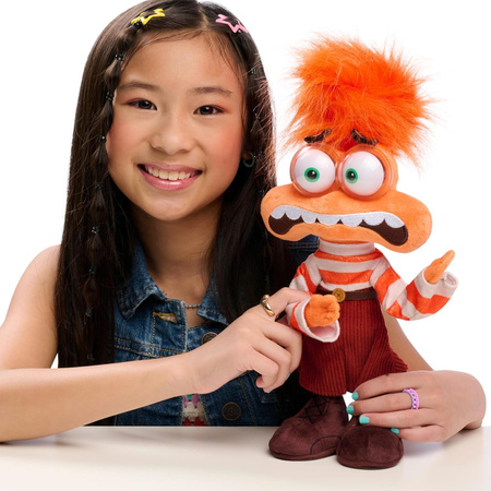 W głowie się nie mieści 2 Inside Out 2 Interaktywny Pomarańczowy Pluszak Obawa Maskotka Anxiety 32 cm