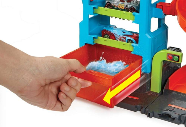 Hot Wheels Tor samochodowy Zakręcona Megamyjnia + samochód