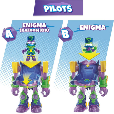 SuperThings Enigma Superbot robot figurka złoczyńcy + akcesoria