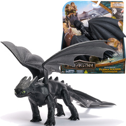 Jak wytresować smoka figurka interaktywna Szczerbatek Toothless z dźwiękiem 30 cm